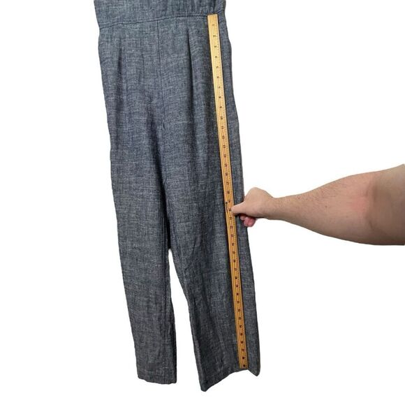 Ozma Chambray Matador Jumpsuit Blue Organic Cotton Blend Women’s Size XS - Picture 15 of 15
